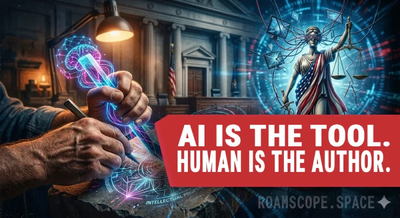 AI copyright protection: AI IS THE TOOL. HUMAN IS THE AUTHOR.
